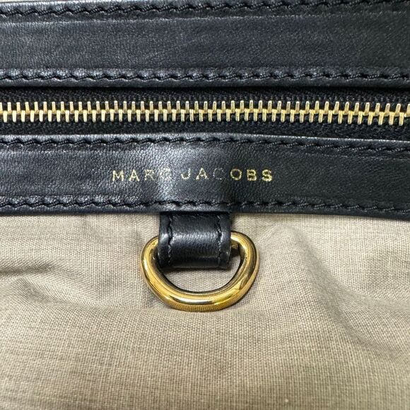 Marc Jacobs Collection Quilted Black Leather Belted Bruna Handbag Auth - Picture 15 of 16